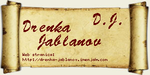 Drenka Jablanov vizit kartica